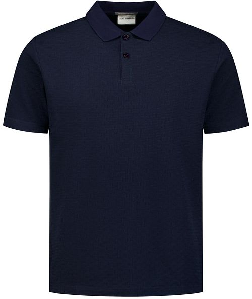 Polo in maglia strutturata No Excess blu navy Product