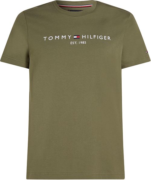 Tommy Hilfiger T-Shirt z logo w kolorze oliwkowozielonym Product