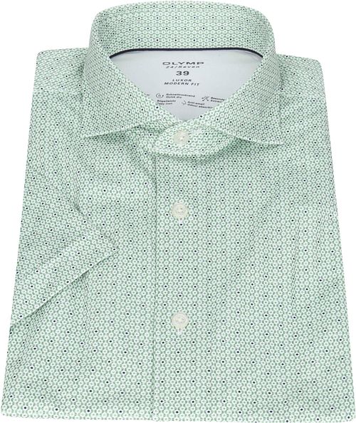 OLYMP Luxor MF Overhemd Print Groen Product / Detail
