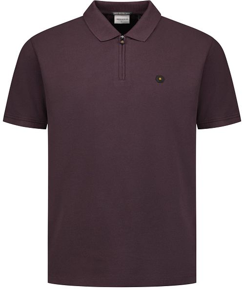 No Excess polo con mezza zip marrone Product