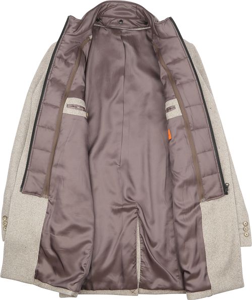 Suitable Abrigo de lana en twill arena Product / Detail