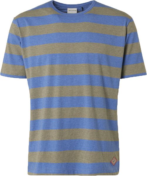 T-Shirt a righe No Excess blu e verde Product
