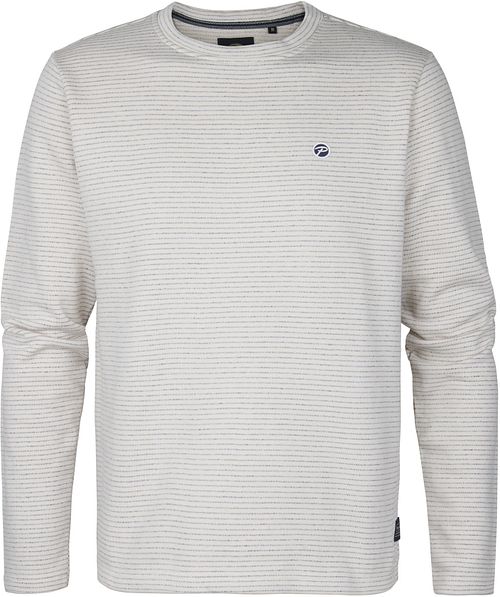 Petrol Pullover Bluewave Streifen Ecru Product