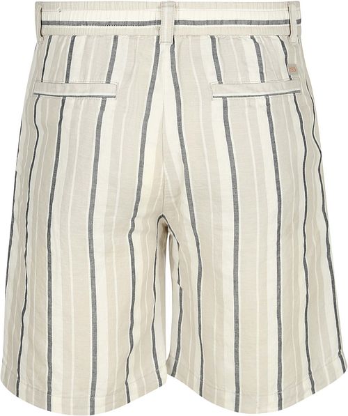 Szorty chino BOSS z domieszką lnu w beżowe paski Product / Achterkant