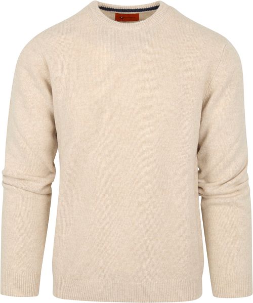 Velegnet Pullover Ull Rund Hals Beige Product