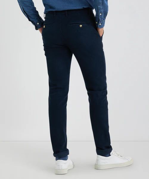 Chino in velluto a coste McGregor blu navy Model / Achterkant