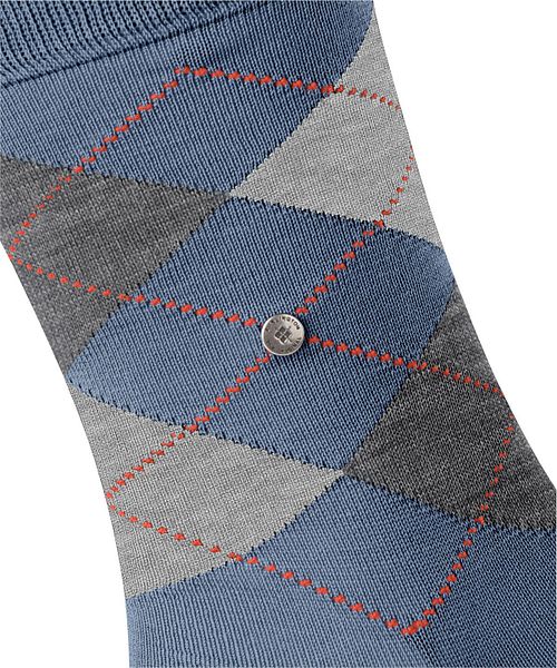 Burlington Manchester Sock Ruten blå 6274 Product / Detail