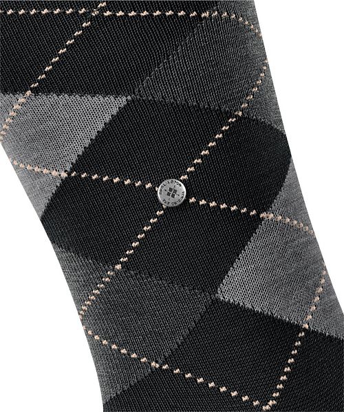Burlington Manchester Socken Kariert Schwarz 3000 Product / Detail
