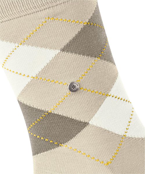 Calcetines Burlington Manchester de rombos en beige claro 4840 Product / Detail