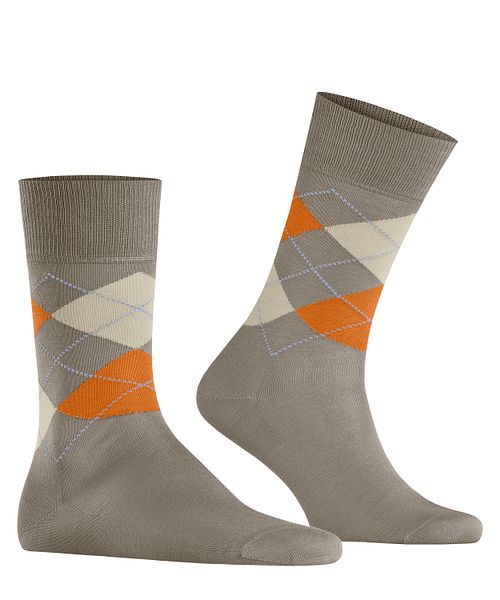 Burlington Manchester Socken Kariert Grau 4180 Product