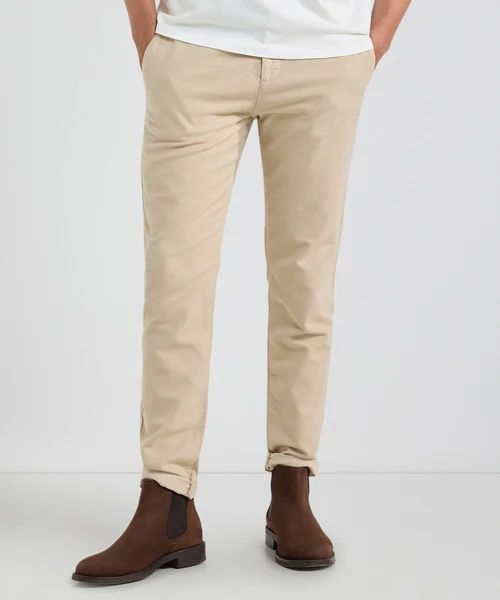 McGregor Chino Moleskin Ecru Model / Voorkant