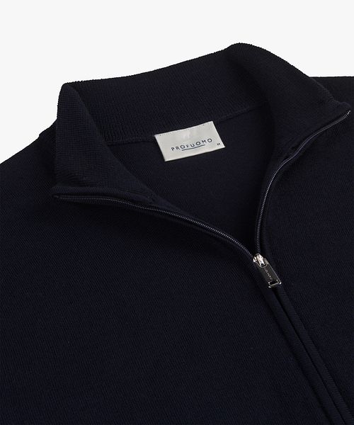 Profuomo Cardigan Laine Merino Marine Product / Detail