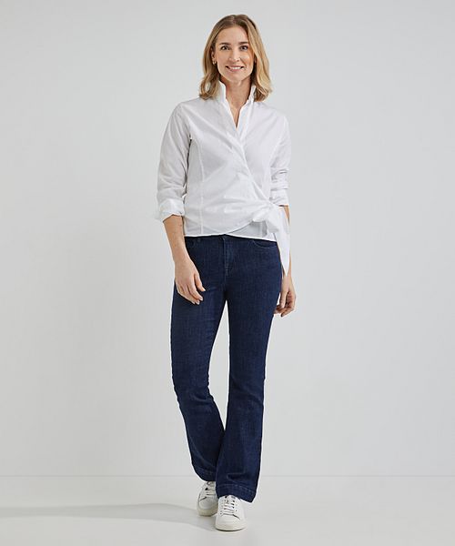 Steppin' Out Wikkel Blouse Julia Wit Model / Voorkant