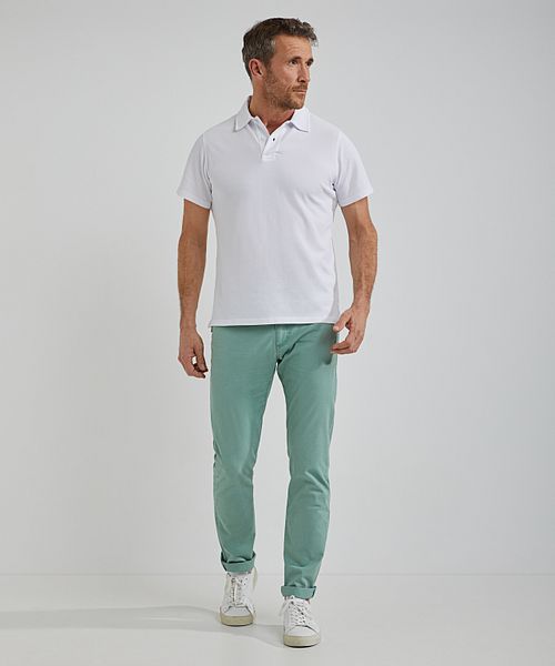 Steppin' Out Polo Sports Vit Model / Voorkant
