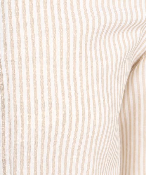 Steppin' Out Skjorte Lin Bomull Stripet Sand Product / Detail