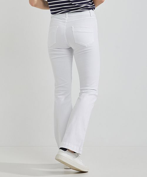 Steppin' Out Women Flared Jeans White Model / Achterkant
