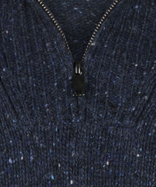 Sweter McGregor z półgolfem half zip, mieszanka wełny jagnięcej, granatowy Product / Detail