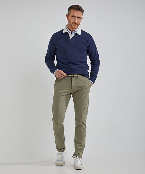 Steppin' Out Chino Northport Vert Olive Model / Voorkant
