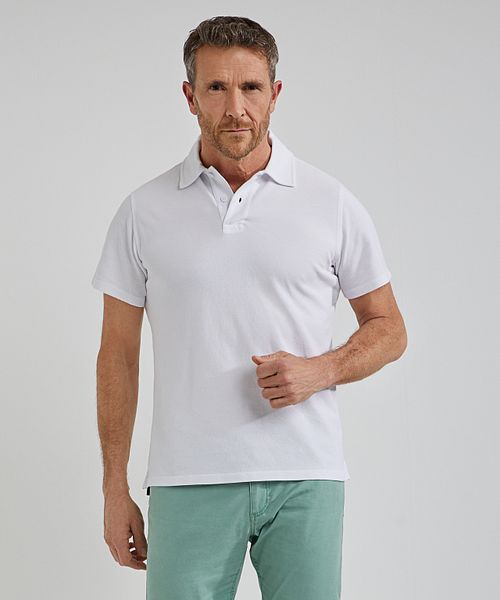 Steppin' Out Polo Sports Vit Model / Voorkant