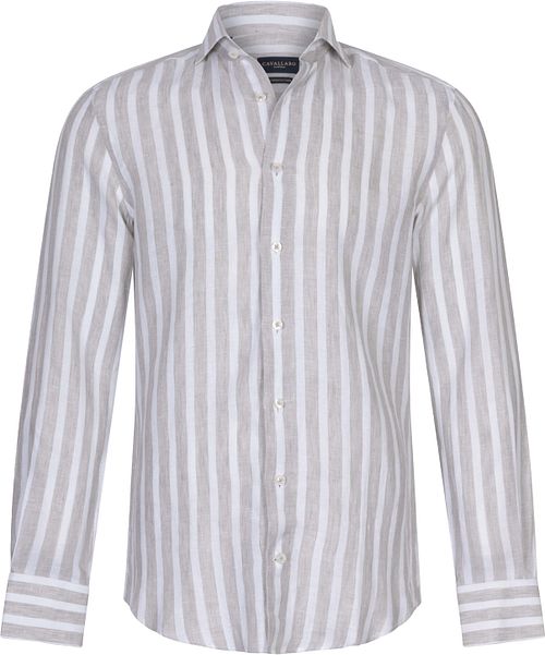 Cavallaro Chemise Trenso De Lin Rayures Beige Product