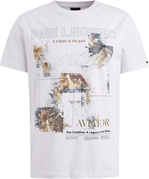 T-Shirt PME Legend in jersey con logo bianca Product