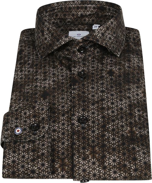 Camisa Blue Industry con estampado floral marrón oscuro Product / Detail