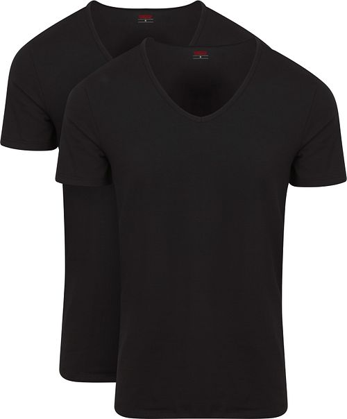 Levi's T-Shirt V-Hals Zwart 2-Pack Product
