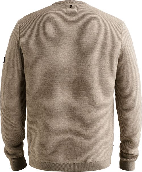 PME Legend Rib Structure Pullover Beige