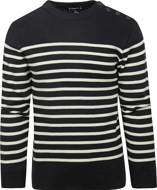 Armor-Lux Maglione Paimpol in lana a righe navy Product