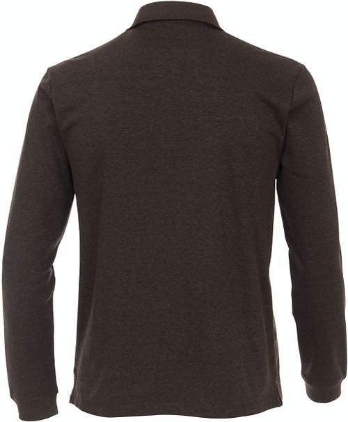 CASAMODA polo z długim rękawem brązowe Product / Achterkant