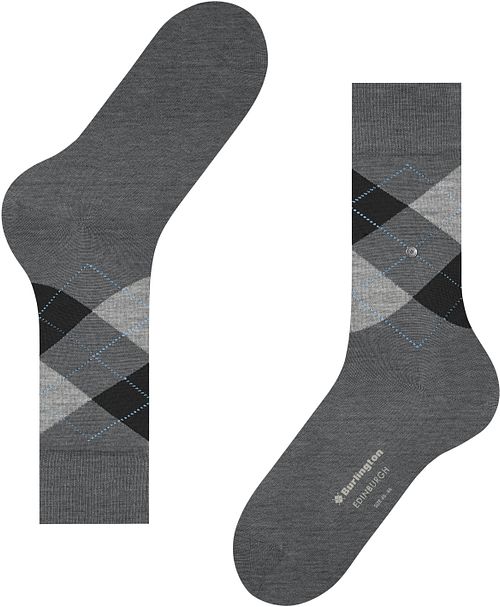 Burlington wełniane skarpety Edinburgh szare 3180 Product
