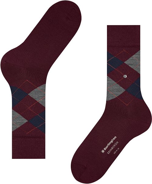 Burlington Wełniane skarpety Edinburgh czerwone 8435 Product