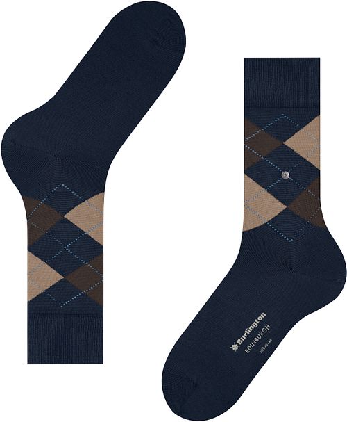 Burlington wełniane skarpety Edinburgh niebieskie 6121 Product