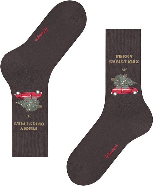 Burlington Chaussettes Merry X-Mas Marron Product / Detail