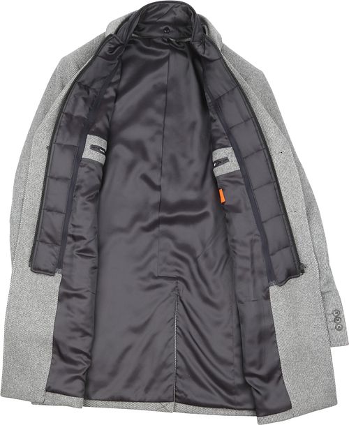 Suitable Frakke Uld Twill Grå Product / Detail