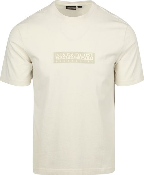 T-shirt Napapijri z logo w kolorze złamanej bieli Product