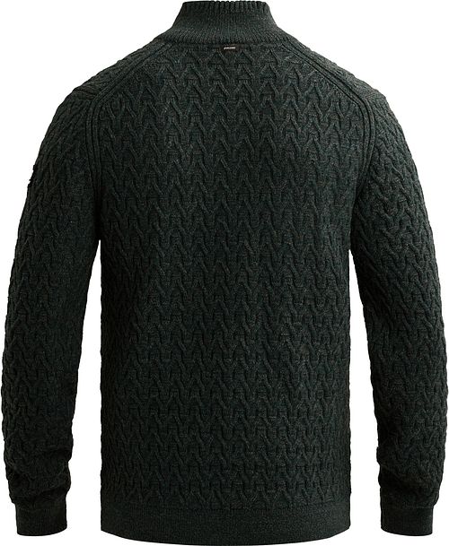 Vanguard Striktrøje Half Zip Uldblanding Mørkegrøn