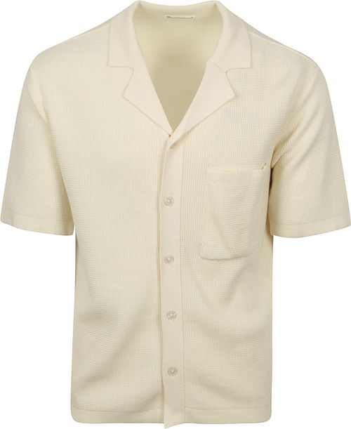 KnowledgeCotton Apparel Strikbluse i Off White Product