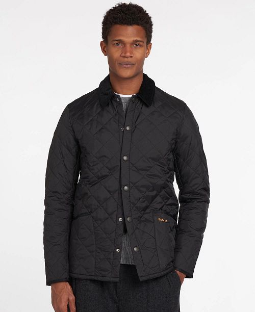 Barbour Heritage Liddesdale Giacca trapuntata nera Model / Voorkant