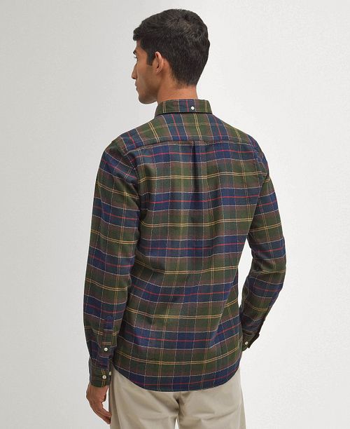 Barbour Kyeloch Shirt Checkered Dark Green Model / Achterkant