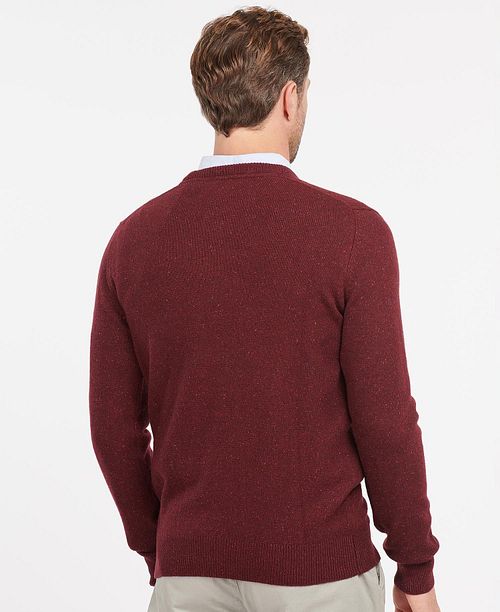 Barbour Tisbury Pullover Wool Bordeaux Model / Voorkant