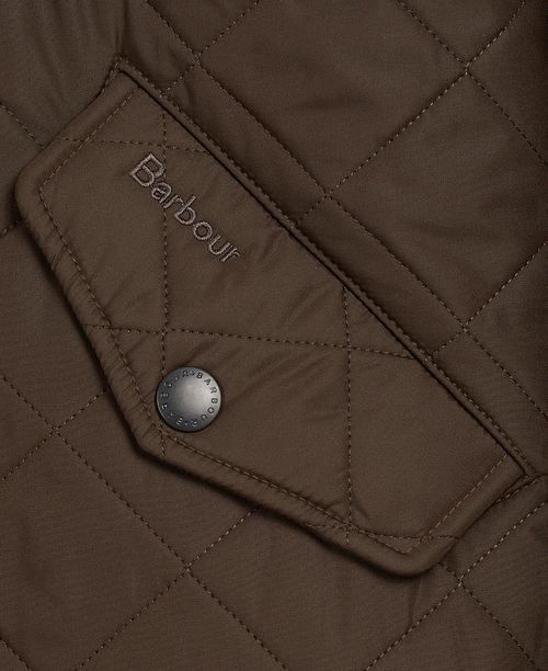 Barbour Quilted Jas Powell Olijf Product / Detail