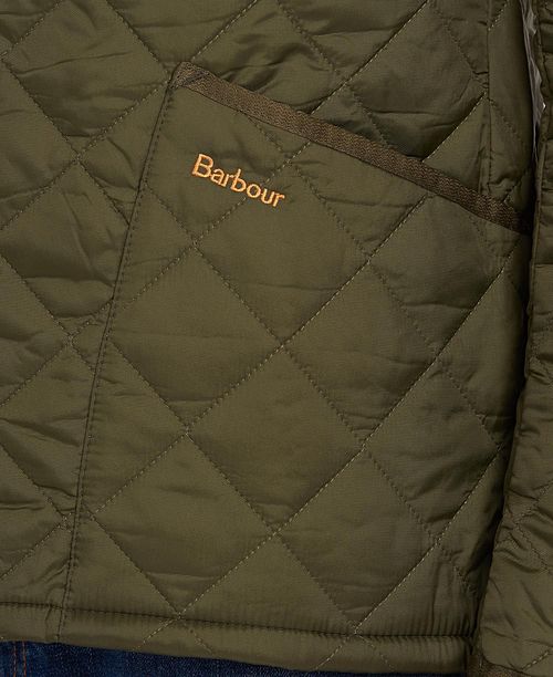 Barbour Heritage Liddesdale quiltad jacka i grönt Model / Detail