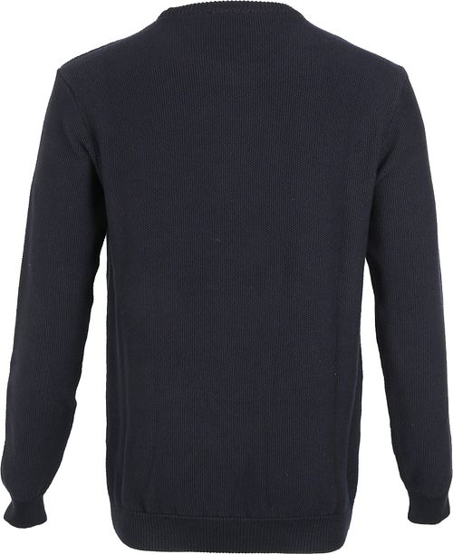 KnowledgeCotton Apparel Pull Field Bleu Foncé Product / Achterkant