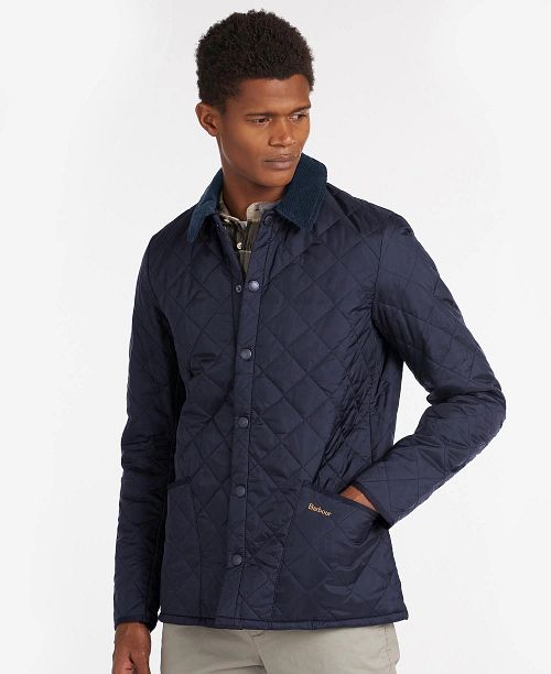 Barbour Heritage Liddesdale Quilted Jacket Navy Model / Voorkant