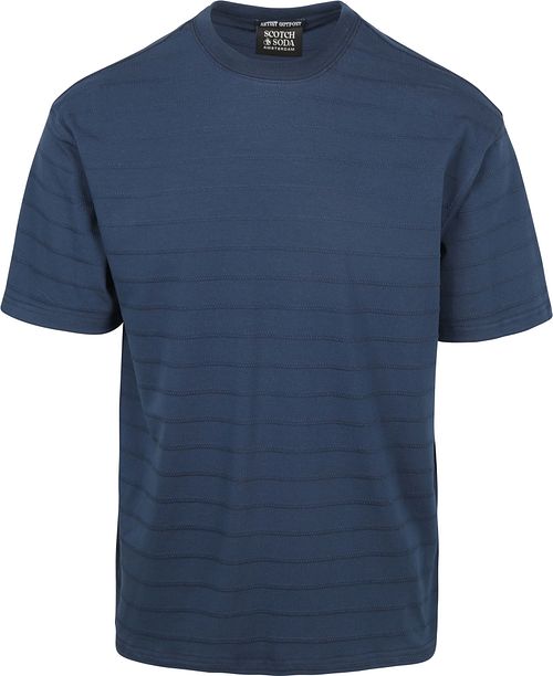Scotch & Soda Strukturerad T-shirt Marinblå Product