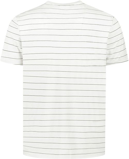 T-shirt No-Excess w prążki w kolorze białym Product / Achterkant