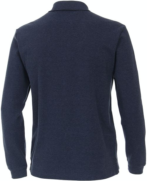 Polo CASAMODA de manga larga en azul marino Product / Achterkant
