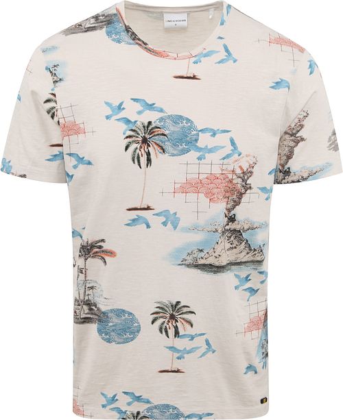 T-Shirt No Excess z nadrukiem w kolorze ecru Product