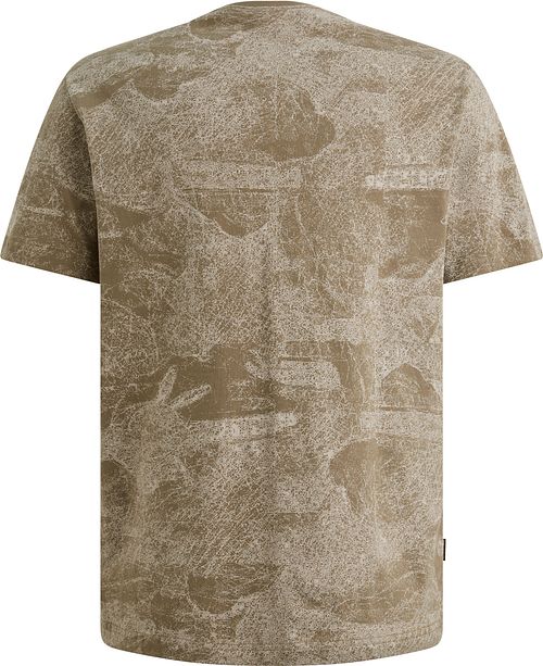 T-shirt PME Legend con stampa all-over verde Dusky Green Product / Achterkant